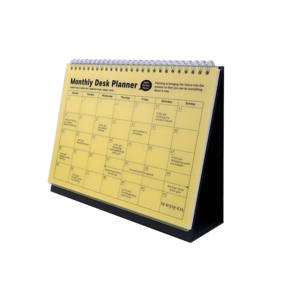 สมุดแพลนเนอร์แบบตั้งโต๊ะ Ropamoda month Desk planner สีเหลือง
